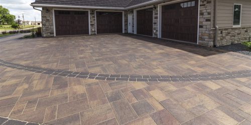Paver & Concrete Driveway